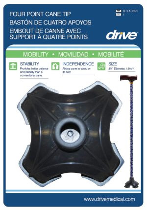 Drive, Quad-Support Cane Tip, RTL10351
