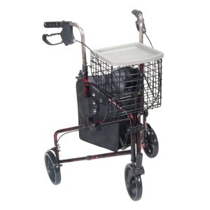 Drive, Deluxe 3 Wheel Aluminum Rollator, 10289BL & 10289RD