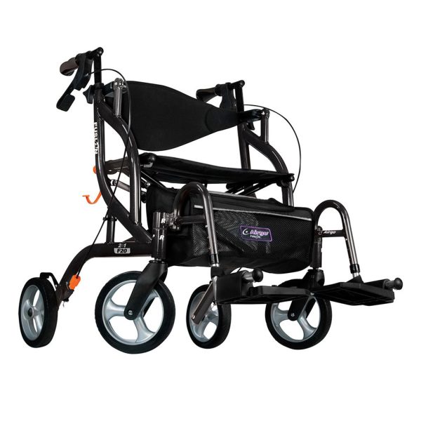 Drive, Airgo Fusion F20 Side-Folding Rollator & Transport Chair, 700-935