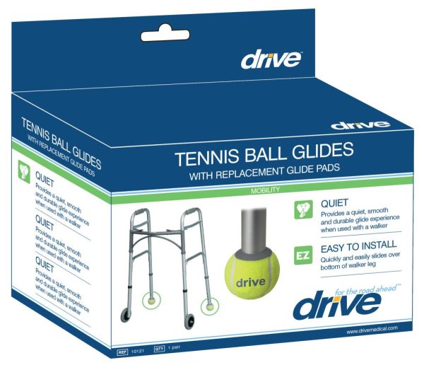 Drive, Tennis Ball Box with Extra Glide Pads, 10121