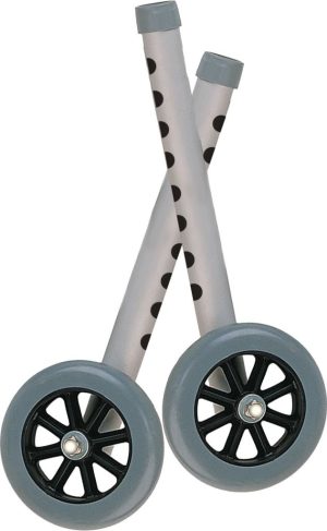 Drive, 5" Walker Wheels with Two Sets of Rear Glides, 10128