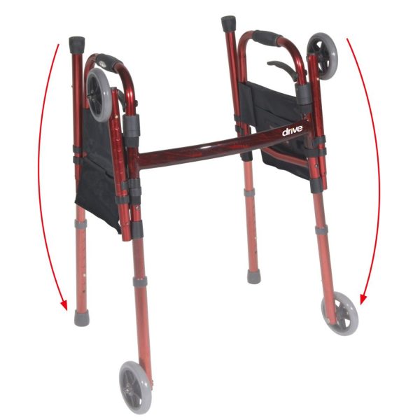 Drive, Deluxe Folding Travel Walker with 5" Wheels, RTL10263KDR - Image 5