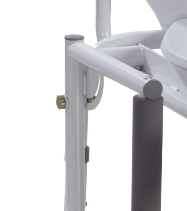 Drive, Steel Drop-Arm Commode with Wheels and Padded Armrests, 11101W - Image 4