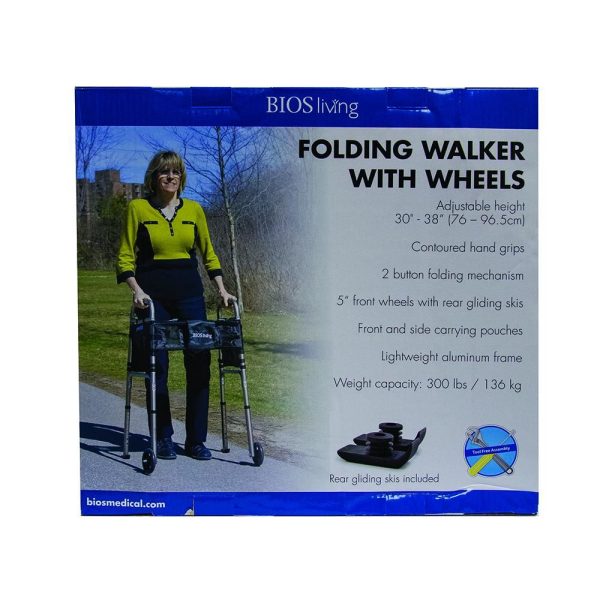 BIOS, Deluxe Folding Walker With Wheels, 56023 - Image 2