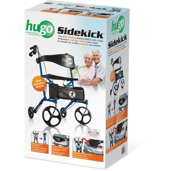 Drive, Hugo Sidekick Side-Folding Rolling Walker with a Seat, 700-979 - Image 2