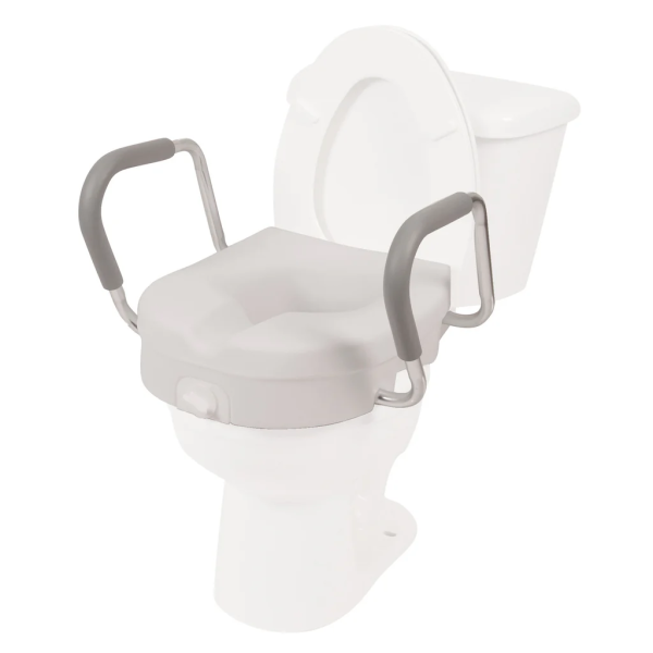 PCP, Molded Raised Toilet Seat with Removable Arms, 7016