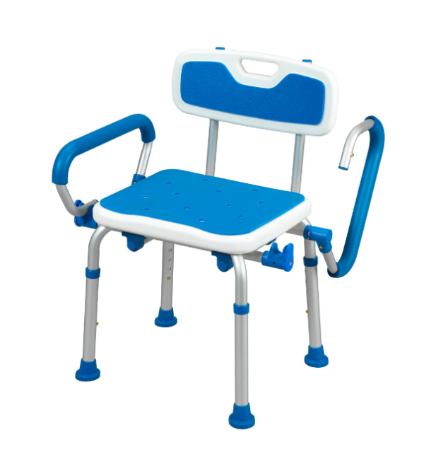 PCP, Foam Padded Bath Safety Seat With Back and Swing Away Arms, 7107