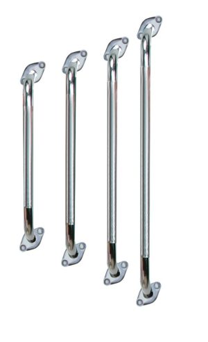 Drive, Chrome Grab Bars with Rotating Flange, 12112RF