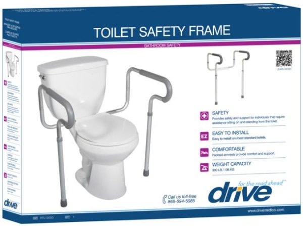 Drive, Toilet Safety Frame with Padded Arms, RTL12000