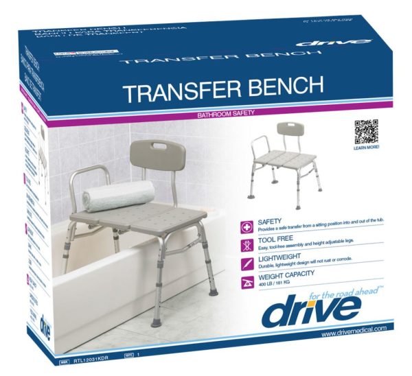 Drive, Three Piece Transfer Tub Bench, RTL12031KDR - Image 2