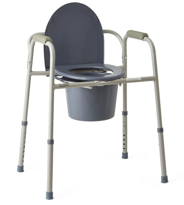 Medline, Steel Bedside Commode, MDS89664