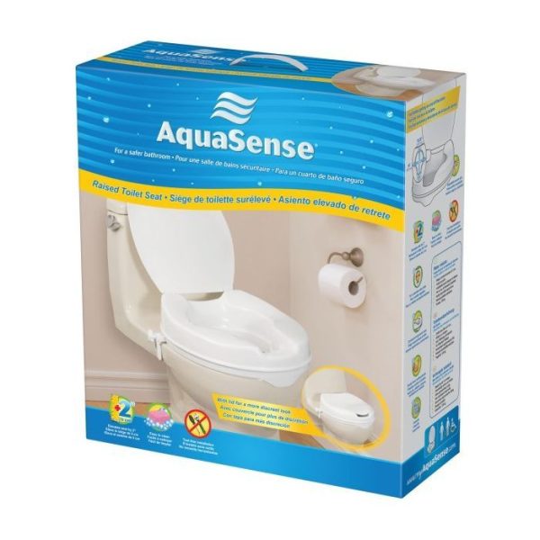 Drive, AquaSense Raised Toilet Seat with Lid, 770-625, 770-626, 770-629 - Image 2