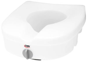 Carex, E-Z Lock Raised Toilet Seat w/ Adjustable Armrests, FGB303CA