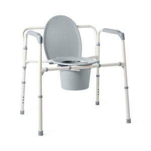 Medline, XW 24in Steel Bariatric Commode, 650lb Capacity, G1-201LBX1