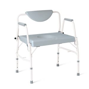 Medline, Steel Bariatric Drop Arm Commode, 1,000lb Weight Capacity, G1-400BDX1
