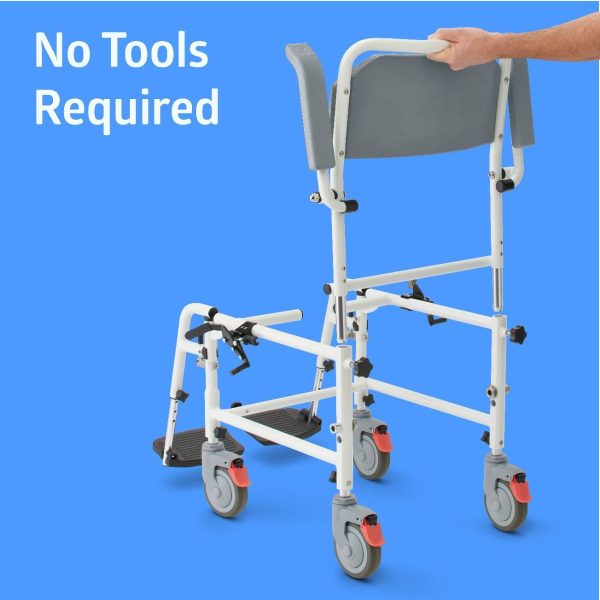 Medline, Shower Commode Transport Chair with Wheels, G1-504WCPX1 - Image 2
