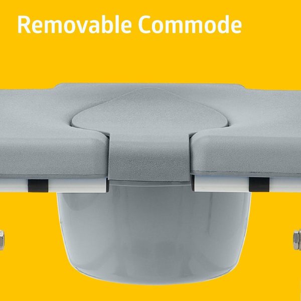 Medline, Shower Commode Transport Chair with Wheels, G1-504WCPX1 - Image 6