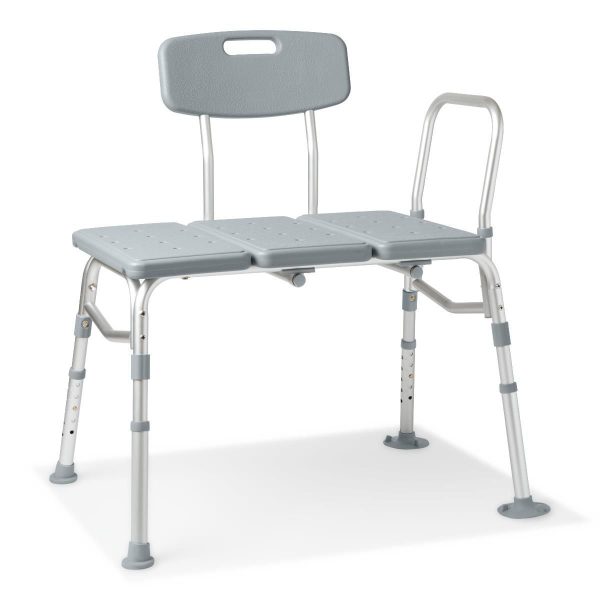 Medline, Transfer Bath Bench with Back 400lb Capacity, G3-100KBX1