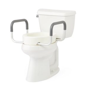Medline, 3.5 Inch Standard Toilet Seat Riser with Arms, G4-301RX1