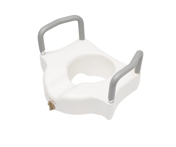 Medline, 5 Inch Raised Toilet Seat with Lock and Padded Arms, G4-502RX1 - Image 3