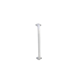 Maple Leaf, L Shaped Stainless Steel Knurled Grab Bar with Rotating Flange
