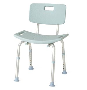 Medline, Knockdown Bath Bench with Back and Microban, MDS89745KDMBH