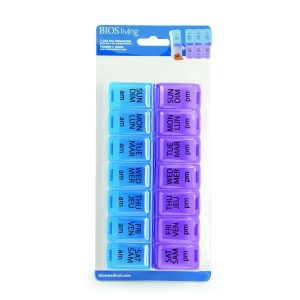BIOS, 7 Day Pill Organizer with AM/PM Compartments, LG122