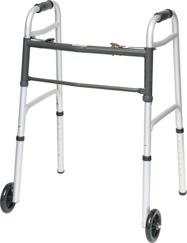 ProBasics, Aluminum Adult Two-Button Release Folding Walker, WKAAN2B - Image 2