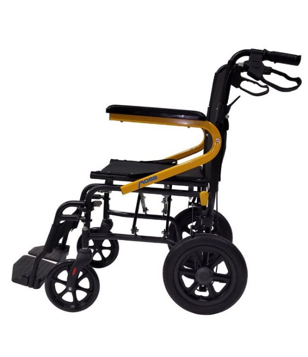 MOBB, 12" Wheel Transport Chair, MHTC12BYE - Image 5