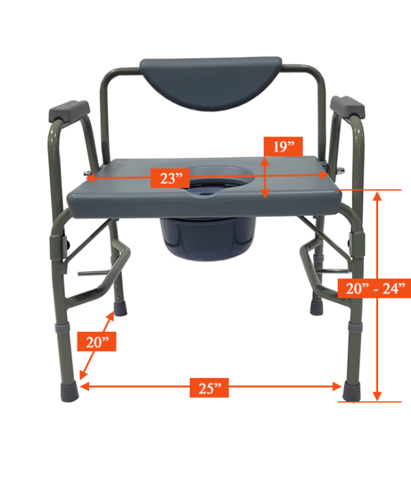 MOBB, Heavy Duty Commode Chair, MHCMH - Image 4