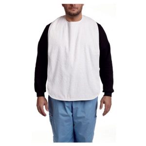 MOBB, Terry Cloth Bib w/ Tie (White), MHBT