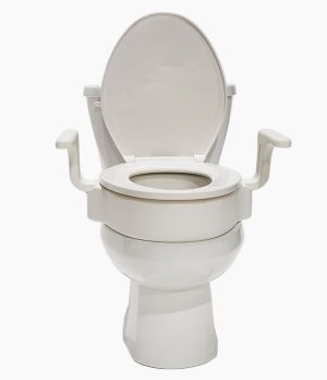 MOBB, NEW 4" Raised Toilet Seat with Handles