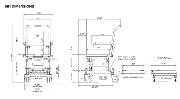 ShowerBuddy, Transfer System for Standard Shower Stall, SB1 - Image 2